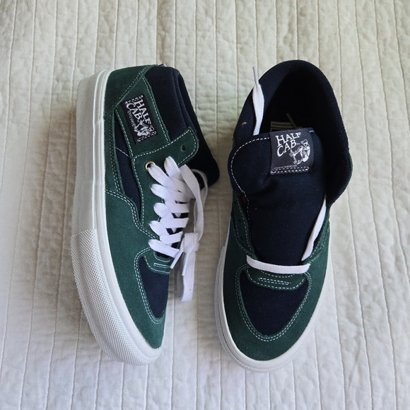 Vans Other - Vans Skate Half Cab Men 8.5 Mid Top Tartan Blue Green New Popcush 032026